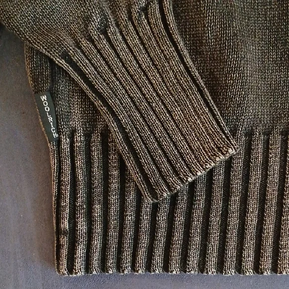 Woolrich Full-Zip Ribbed Knit Sweater - Black Acid Wash - Picture 4 of 7